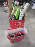 Wrapping Paper Gift Bag & Bow Lot