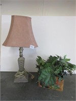 Lamp & Artificial Plant .