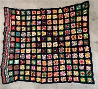 Handmade Crochet Multi Color Blanket
