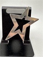 STERLING SILVER LARGE STAR BROOCH / PIN