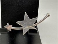 STERLING SILVER STAR BROOCH / PIN