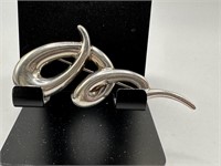 LARGE STERLING SILVER BROOCH