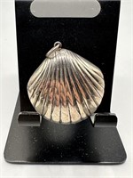 LARGE STERLING SILVER SHELL PENDANT