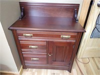 Antique Mahogany Commode Dry Sink