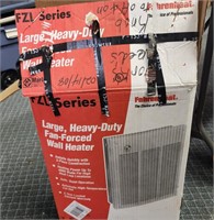 Large heavy duty fan forced wall heater