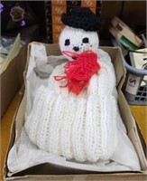 Adorable snowman tobagin