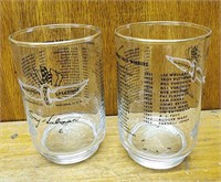 Indianapolis 500 Tony Nulmun 1964 glasses made by