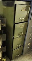 Green Metal Filing cabinet 4 drawers