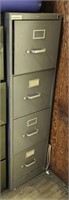 Gray 4 drawer metal filing cabinet