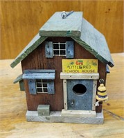 Little red school house birdhouse