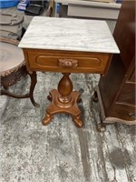 1 drawer marble top stand