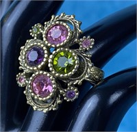 Multi Colored Stone Fashion Ring