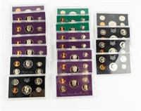 Coin 19 Proof Sets, 1968-1972 & 1983-1996
