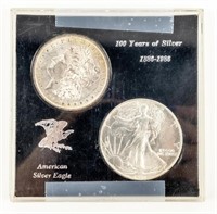 Coin 1883-O Morgan $ & 1986 Silver Eagle, BU