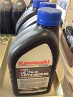 4 quarts of Kawasaki SAE 20W-50 4 cycle engine oil