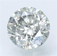 1.26 ct Round Brilliant Fancy Silver Diamond
