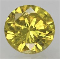 0.06 ct Round Brilliant Yellow Diamond
