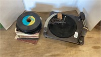 Vintage Record Player w/records