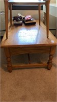 Golden Oak coffee table w/ drawer- contents