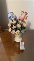 Ceramic Visconti Mollica hand painted vase with