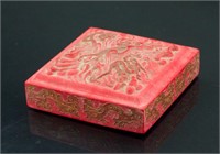 Chinese Red Stone Carved Seal