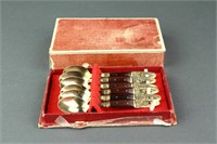 6 Pieces Chinese Gold Plated Spoon Set