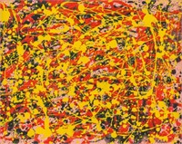American Oil on Canvas Signed Pollock
