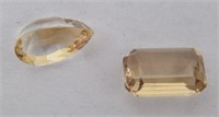 (2) Citrine Gemstones
