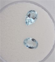 (2) Aqua Marine Gemstones
