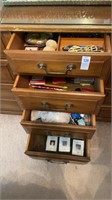 Lot of 4 drawers various nic knacks / trinkets