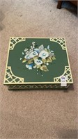 Painted wooden jewelry box