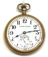 North Shore 21-jewel open face pocket watch in