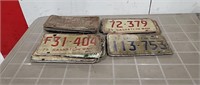Assorted License Plates from the 70's