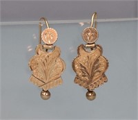 Pr. Victorian Gold Filled Dangle Earrings
