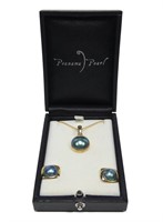 18K Yellow gold Panama Pearl bezel set pendant