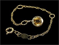 14K Yellow gold 3.5" necklace extender with round