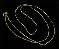 14K Yellow gold 16" serpentine chain, 1.5 grams