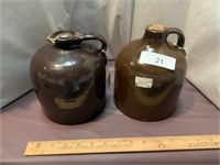 Brown syrup jug (chip on spout) & Minnesota Stone-