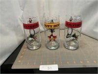 3 Arby's Looney Tunes glasses - 1966