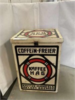 VIntage store counter German Kaffee Hag coffee tin
