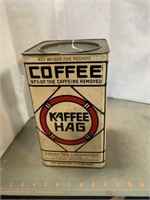 1933 5# Kaffee Hag coffee tin, great shape