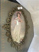 Girl picture in ornate frame