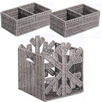 Vagusicc Wicker Storage Baskets, Set of 3