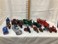 (12) Cast Iron Toys Inc. Motorcycles, Fire Truck,