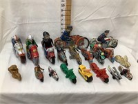 Collection of Toy Motorcycles, Mostly Tin, Some