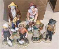 6 Ceramic Figurines / NO SHIPPING