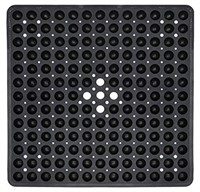 ENKOSI Square Shower Mat, Black, 21"x21", with