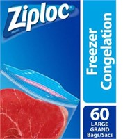 60Pk Ziploc Freezer Bags Large