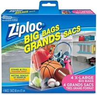 Ziploc Big Bags, Extra Large, 4-Pc