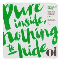Oi Ultra Thin Pads with Wings, Regular 10 CT, 2Pk